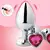 Aço inoxidável Crystal Plug Anal, Plug Butt Removível, Estimulador cardíaco, Dildo Massageador de Próstata, 3 tamanhos
