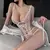 Bodysuits de renda sexy para mulheres, conjuntos abertos de lingerie em V - HotSexy