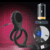 Masculino duplo pênis anel vibrador 7 modos de vibração controle remoto elás - HotSexy
