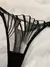 Imagem do Conjunto de 2 peças de roupa interior sensual bordado do copo de peito preto da mulher, para uso nas quatro estações.