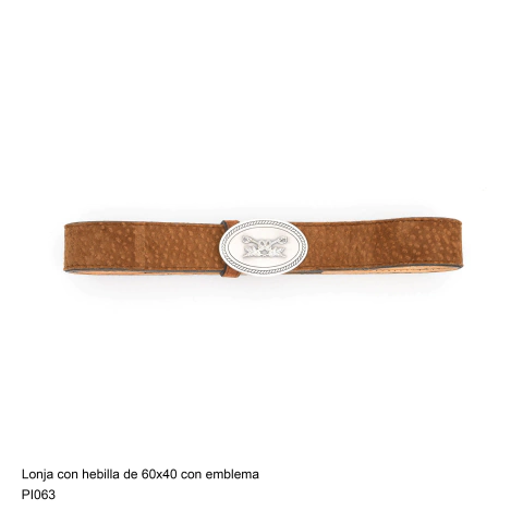 Hebilla 60×40 con Emblema y Lonja en Estuche