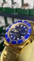 Rolex Submariner Azul Dorado+ Caja GRANDE Rolex, Bolsa y Papeles - tienda online
