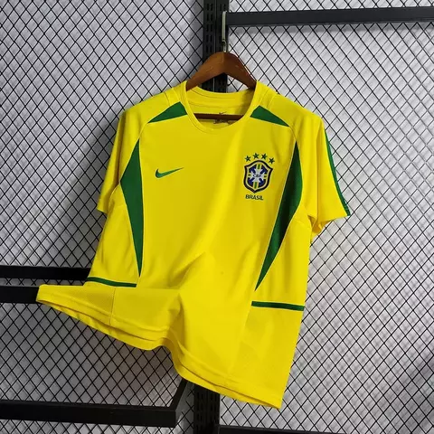 Camisa Brasil 2002 Home Nike Retrô - Amarela