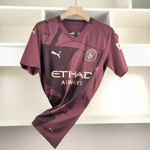 Camisa Manchester City Third 24/25 Puma Masculina - Vinho