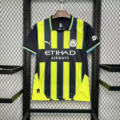 Camisa Manchester City Away 24/25 Puma Masculina - Preto e Verde