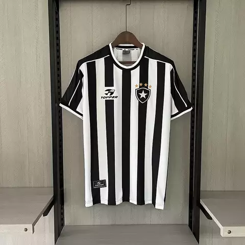 Camisa Botafogo 1999 Home Retrô - Branco e Preto