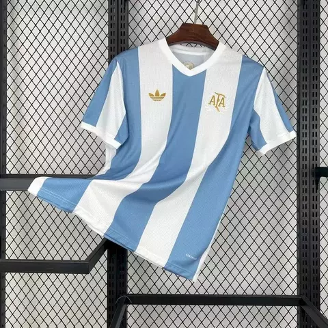Camisa Argentina Edição 50 anos Adidas Masculina - Azul e Branco - comprar online