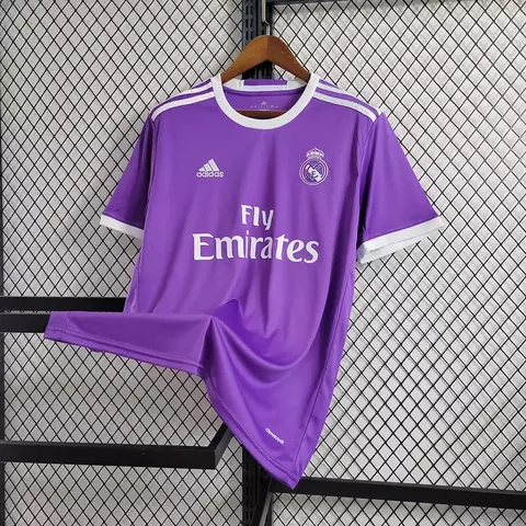 Camisa Real Madrid 17/18 Away Adidas Retro - Roxa