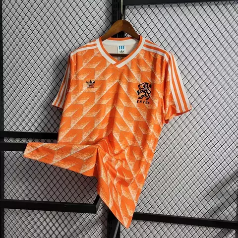 Camisa Holanda 88 Home Adidas Retrô - Laranja