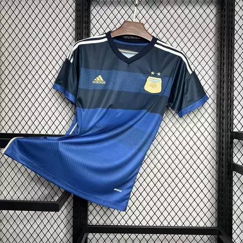 Camisa Argentina 2014 Away Retrô - Azul e Preto - comprar online
