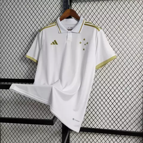 Camisa Cruzeiro Memorial 24/25 Adidas Masculino - Branca e Dourada