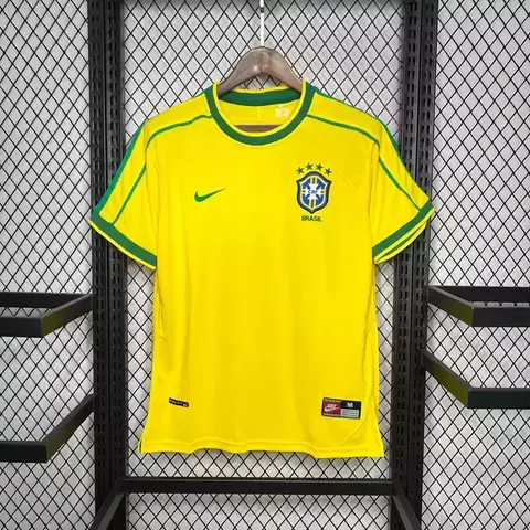Camisa Brasil Home 1998 Versão Torcedor Nike Masculino - Amarela - comprar online
