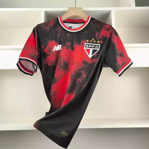 Camisa São Paulo Third 24/25 New Balace Masculina - Preto e Vermelho