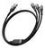 Cable De Datos Multifuncional Usb Carga Rápida Ringke 3en1 Color Negro