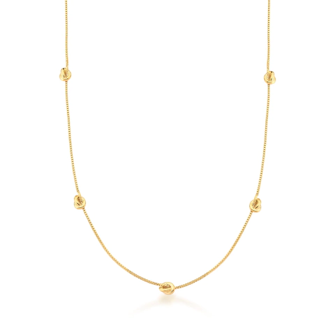 CORRENTE COM NOZINHOS LISOS BANHADA A OURO - comprar online