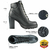 Bota Coturno Moleca Napa Salto Alto Solado Tratorado Feminino Preto - Carlão modas