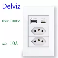 USB tomada de parede, Energía 110 V - 225 V - Flormora Shop