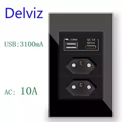 USB tomada de parede, Energía 110 V - 225 V