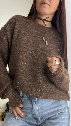 SWEATER LENTEJUELAS PUNTO INGLÉS - tienda online