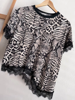 REMERON ASIMÉTRICA PRINT BEIGE - comprar online