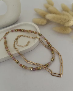 SET COLLARES ROSA - comprar online
