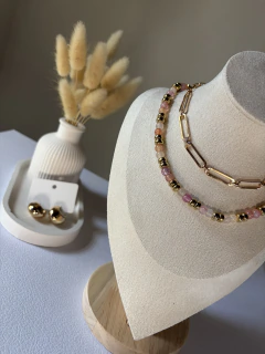 SET COLLARES ROSA