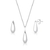 Conjunto Gota Alongado Prata 925