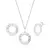 Conjunto Redondo Martelado 60cm Prata 925
