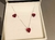 Conjunto coração vermelho Prata 925