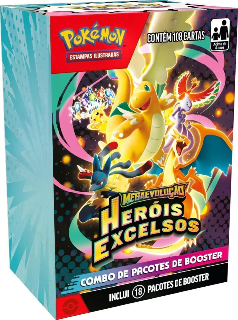 Combo de Pacotes - Megaevolução 2.5 - Heróis Excelsos