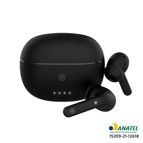 Flow ANC Wireless - Fone de ouvido TWS ANC com carregamento sem fio bluetooth - Preto