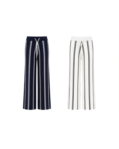Calça Listrada Tricot