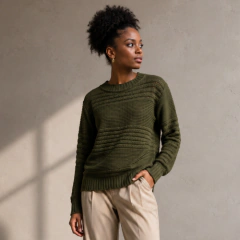 Blusa em Tricot Gola Redonda