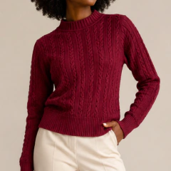 Blusa em Tricot Modal Trançada - Eclosão Moda Feminina