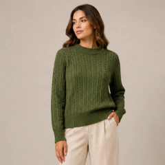 Blusa em Tricot Modal Trançada