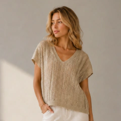 Blusa de Tricot Vazada