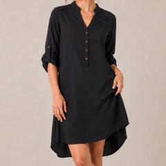 Vestido Chemise Em Viscose - Eclosão Moda Feminina