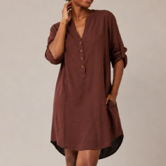 Vestido Chemise Em Viscose - comprar online