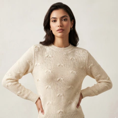 BLUSA TRICÔ BEGE