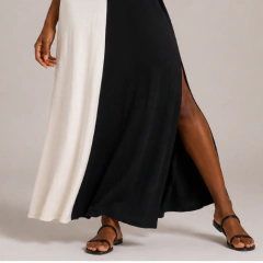 VESTIDO MALHA BICOLOR - comprar online
