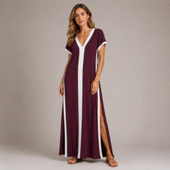 VESTIDO LONGUETE COM MANGA