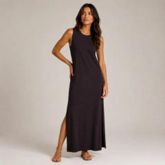 VESTIDO LONGUETE MARROM