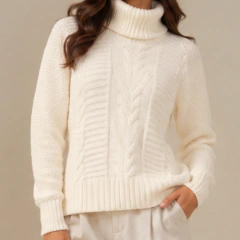 Blusa em Tricot Com Gola - comprar online