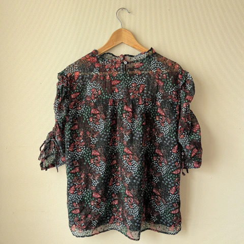 Blusa Gasa Flores