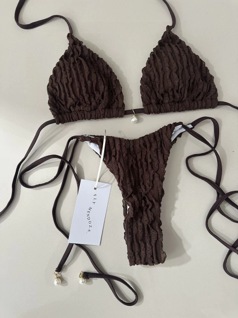 Bikini Perla chocolate - comprar online