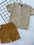Conjunto Dila Quadriculado Caramelo