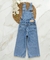 Jardineira jeans wide leg - comprar online