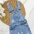 Jardineira jeans wide leg