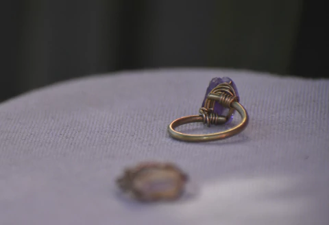 Anillos amatista en bruto