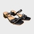 Sandália salto bloco nó strass - comprar online